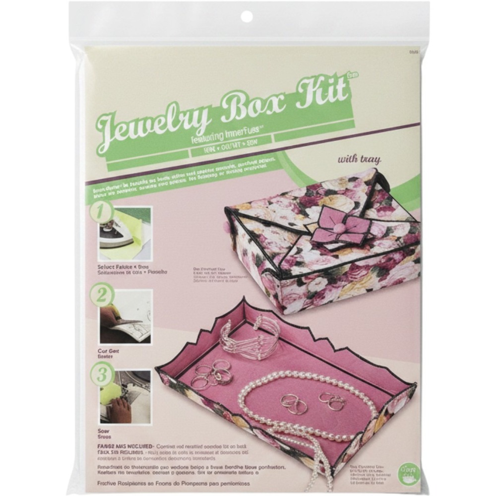 Dritz Jewelry Box‎ Kit with Tray InnerFuse Sewing Pattern 59518 NEW
